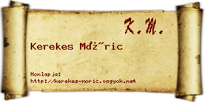 Kerekes Móric névjegykártya