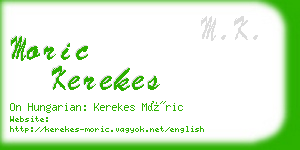 moric kerekes business card